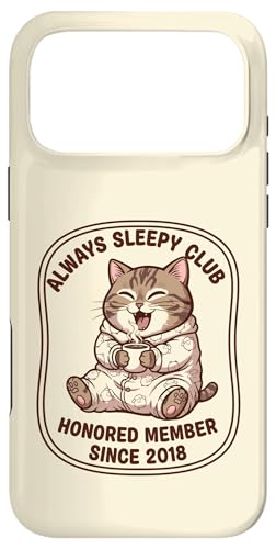 Always Sleepy Club �L�D�� �p�W���} �R�[�q�[ �ӑĂȃ��[���A �X�}�z�P�[�X iPhone 17 Pro Max �p