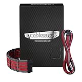CableMod C-Series Pro ModMesh Cable Kit + 8-pin PCI-e Bundle for Corsair RM (Black Label) / RMi/RMX - Carbon/Red