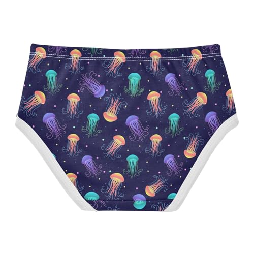 Little Girl Underwear Toddler Panties Kids Undies Colorful Jellyfish Soft Cotton Briefs 2T-8Y2