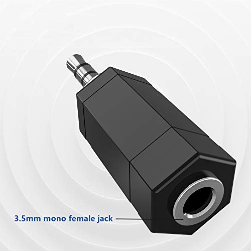 Adaptador estéreo a mono 3.5mm pack de 5 miniatura 5