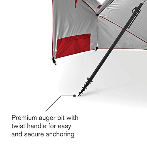 Sport-Brella Premiere UPF 50+ Umbrella Shelter for Sun and Rain Protection (8-Foot, Gray) - Image 5