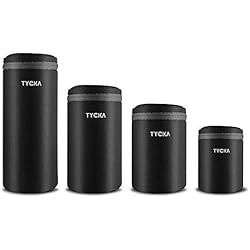 Camara De 4 Lentes TYCKA Funda para Lentes, Fundas para Lente de Cámara Resistente al Agua, Bolsa con Cremallera para Lente de Cámara DSLR, 4 Tamaños, Negro…, Negro, 4 EN 1, Modern