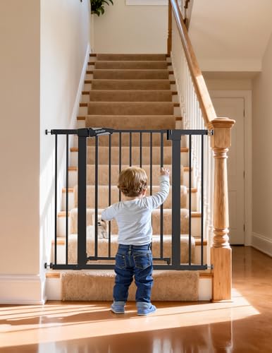 Image of Babelio 36 in Extra Tall Baby Gate for Stairs No Drilling, PressGuard