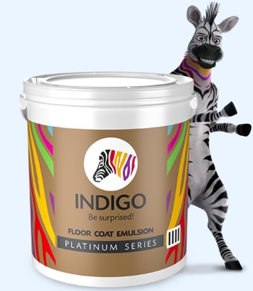 Image of Indigo Floor Coat Emulsion Platinum Series - High strength protective paint for interlock tiles, cement surfaces, walkways, driveways and terrace floors - 1 Liter Grape Brown