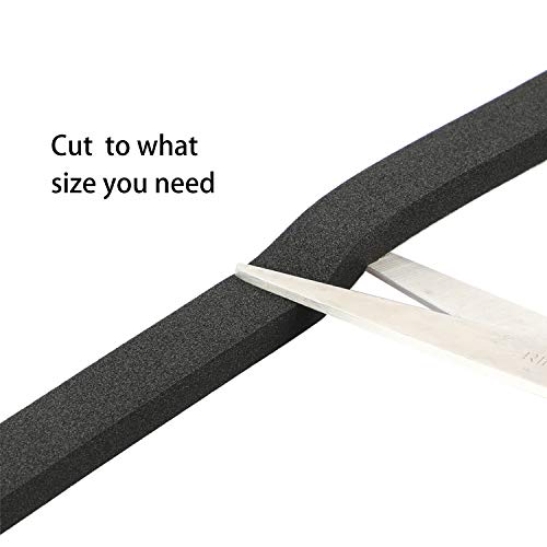 Yotache Weather Stripping For Doors 2 Rolls 1/2" W X 1/4" T, Black Foam Seal Tape For Sliding Door Jamb, Front Door Frame Windows Insulation, 26 Ft Length (2 X 13 Ft Each) #TOP4