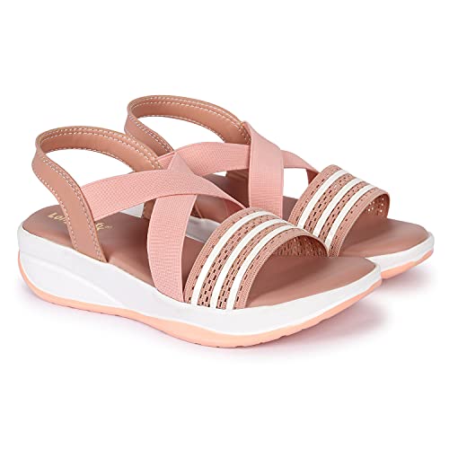Image of Longwalk Women Casual Sandal Stripe Print Multi Strap