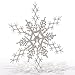 Factory Direct Craft Group of 12 White Iridescent Glittered 11 inch Snowflake Ornaments for Holiday Crafting and Christmas Decorations