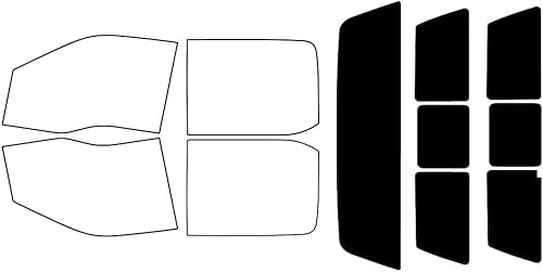Miniatura 10 de Rvinyl Rtint - Kit de tinte de ventana compatible con Ford F-350 2017-2023 (4 puertas SuperCrew) - Visera de tira de parabrisas - 5%