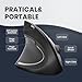 Lhome Left Handed Mouse, 2.4G USB Wireless Ergonomic Vertical Mouse, Ergonomic Design, Optical Model, Prevention Against Tennis Elbow, for Laptop Desktop PC Computer Ect