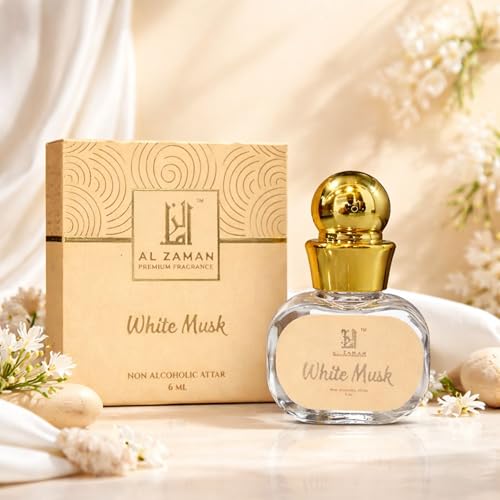 Image of White Musk Attar for Men & Women | Arabic & French Blend | White Floral, Fresh Accord, Musk, Fragrance Notes | Long-Lasting Non-Alcoholic Roll-On Attar | Ideal Gift | 6ML
