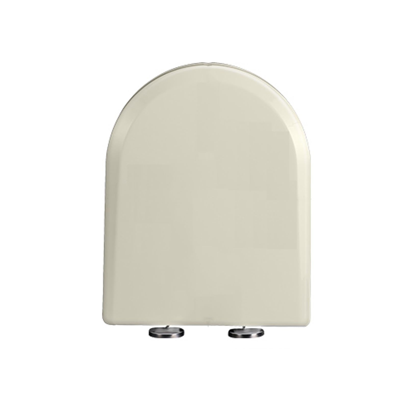 Asiento de Inodoro con Cierre Lento, Tapas de Water en Forma de D, Liberación Rápida, Fácil de Limpiar, 44,5×35 cm(Beige)