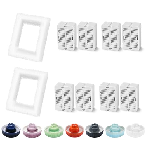 Image of Lawfery 8 Pack Ceramic Cat Water Fountain Filters Replacement, 8 Cat Fountain Filters & 2 Pre-Filter Sponges for Ceramic Pet Water Fountains (8+2)