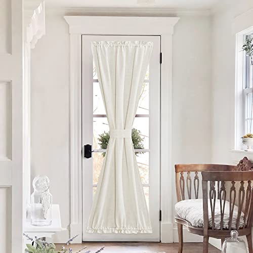 PONY DANCE Door Curtains 80 inches Long - Natural Linen