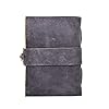LEATHER KART Leather Bound Vintage Journal for Women & Men – Book of Shadows – Lock Closure – 200 Pages of Antique Deckle Edges Handmade Paper (Ash Grey, 10 x 7 inches) #4