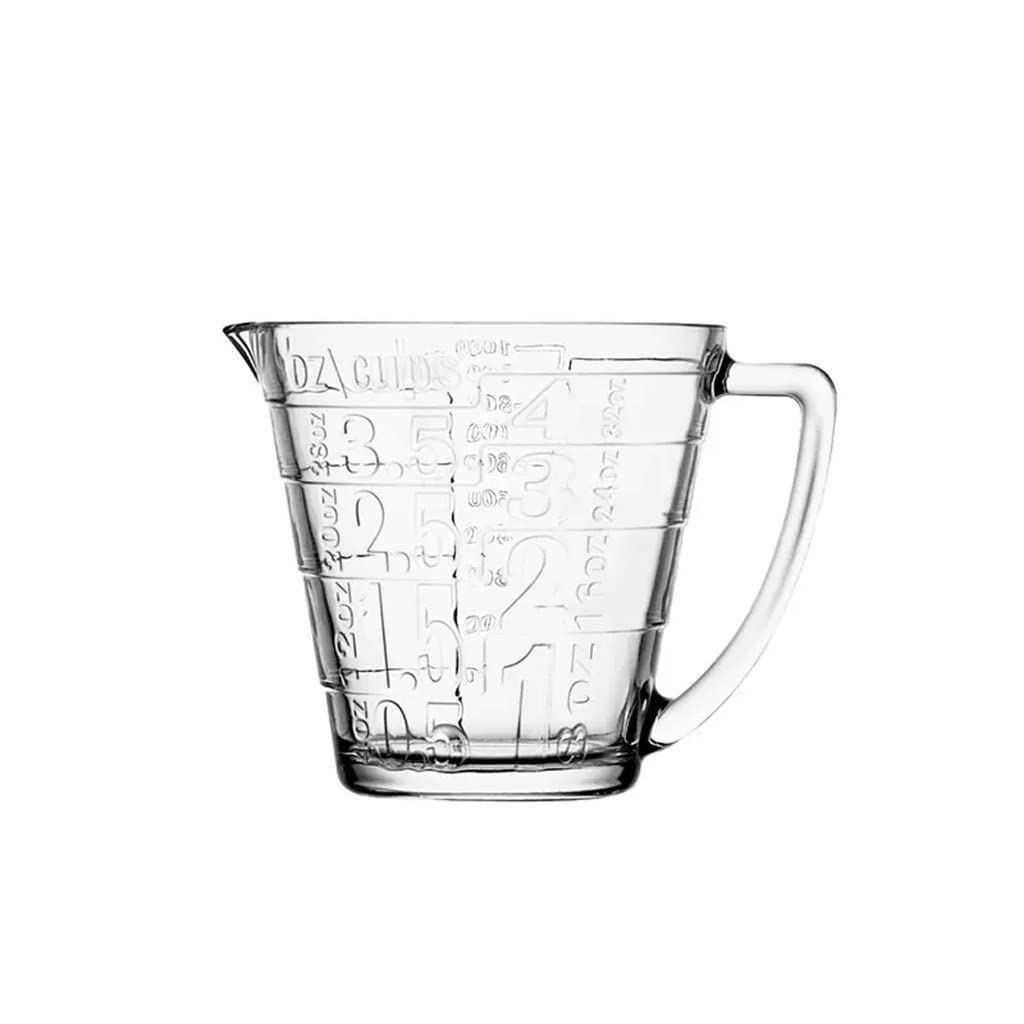 Tasse à mesurer en Verre résistant aux Hautes températures de 1000 ML avec échelle de Cuisine de qualité Alimentaire Cuisson au Lait Domestique (1000 ML)