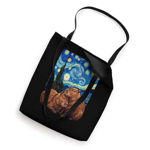 Bolso Tote con diseño Starry Night Capybara miniatura 2
