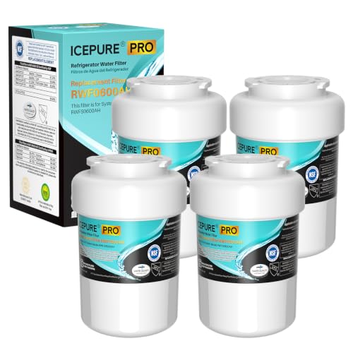Image of ICEPURE PRO RWF0600AH NSF /ANSI 401 NSF /ANSI 53 Certified Replacement For GE MWF Refrigerator Water Filter, MWFINT, MWFA, HDX FMG-1, GSE25GSHECSS, 46-9991, GSH25JSDDSS, GSHS6LGBBHSS, PC75009, 4PACK