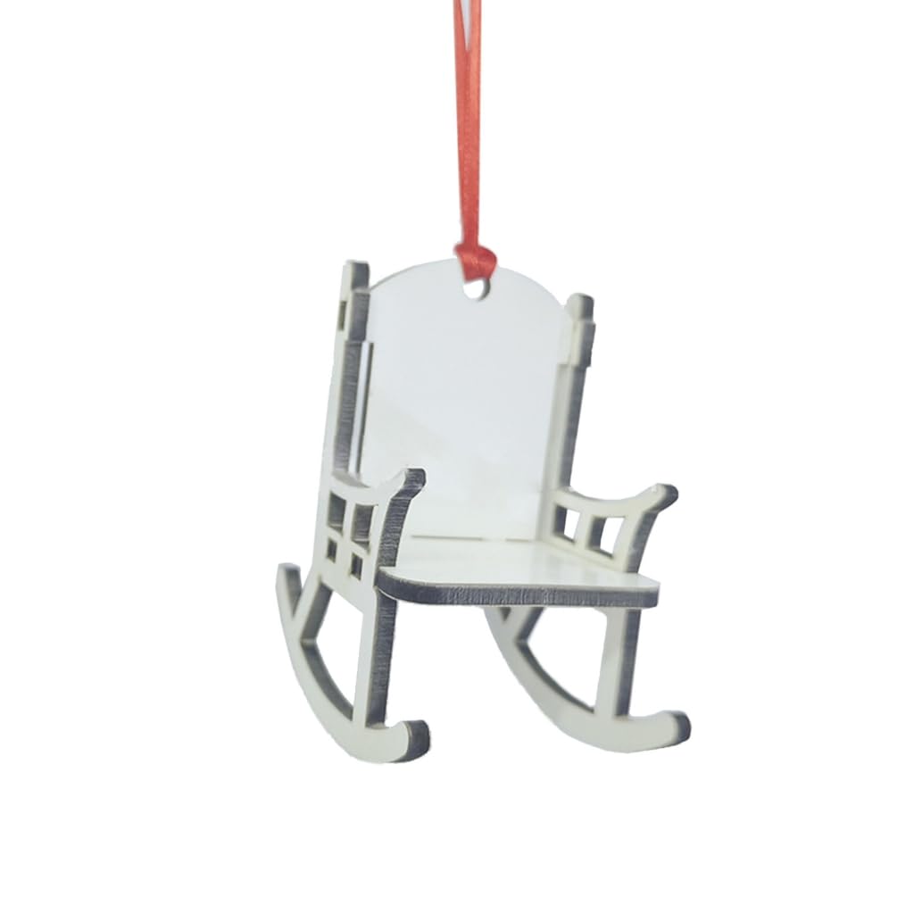 Fackloxc Women's Style 5 Sublimation Print Memorial Long Bench-Chair Decoration Pendant Trinket-Ornament For Halloween Christmas Tree