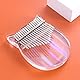TREELF Kalimba Daumenklavier TF-17CR 17 Tasten Niedliche Katze Acryl Regenbogen Klar Transparente Tastatur Finger Klavier Musikinstrumente,Geschenke für Kinder und Erwachsene Anfänger