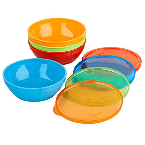 First Essentials by NUK Bunch-a-Bowls, Assorted Colors, 4-Pack