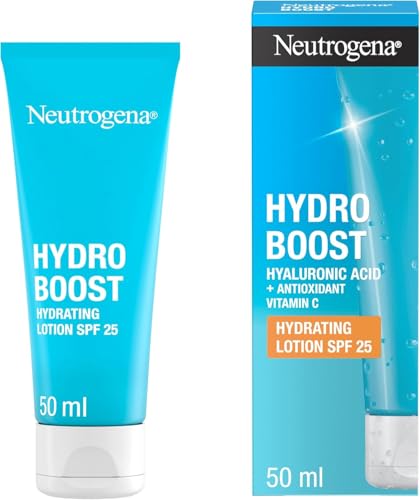 Neutrogena Hydro Boost City Shield Hydrating Face Lotion SPF 25, Protects Against Pollution and Sun Damage, with Hyaluronic Acid and Antioxidant for Radiant Skin, Broad Spectrum, 50ml