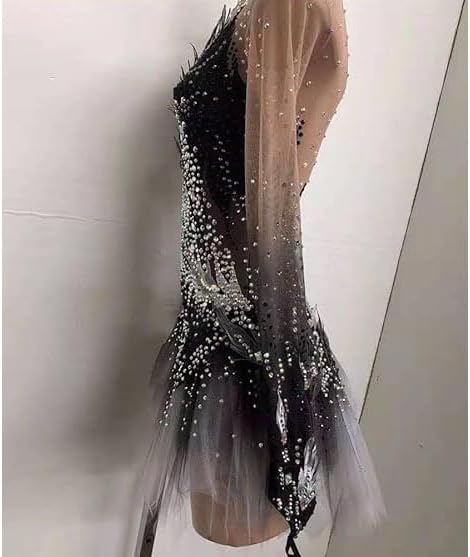 Women's Ice Figure Skating Competition Dress Long Sleeve Skating Costume Girls' Professional Gymnastics Leotards