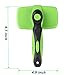 Smartlife Pet Grooming Brush Self Cleaning Slicker Brushes for Dogs and Cats Long & Thick Hair Best Pet Shedding Tool for Grooming Loose Undercoat,Tangled Knots & Matted Fur (green)