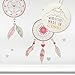 lovely label Stickers muraux chambres pour enfants lot de 50 - Autocollants pour chambre motif attrape-rêves - Décoration murale rose, beige et vert