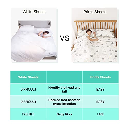 Prints Disposable Bed Sheets Set For Travel And Hotel 4 Piece Set（1 Bed Sheets 2 Pillowcase 1 Quilt Cover） #TOP3