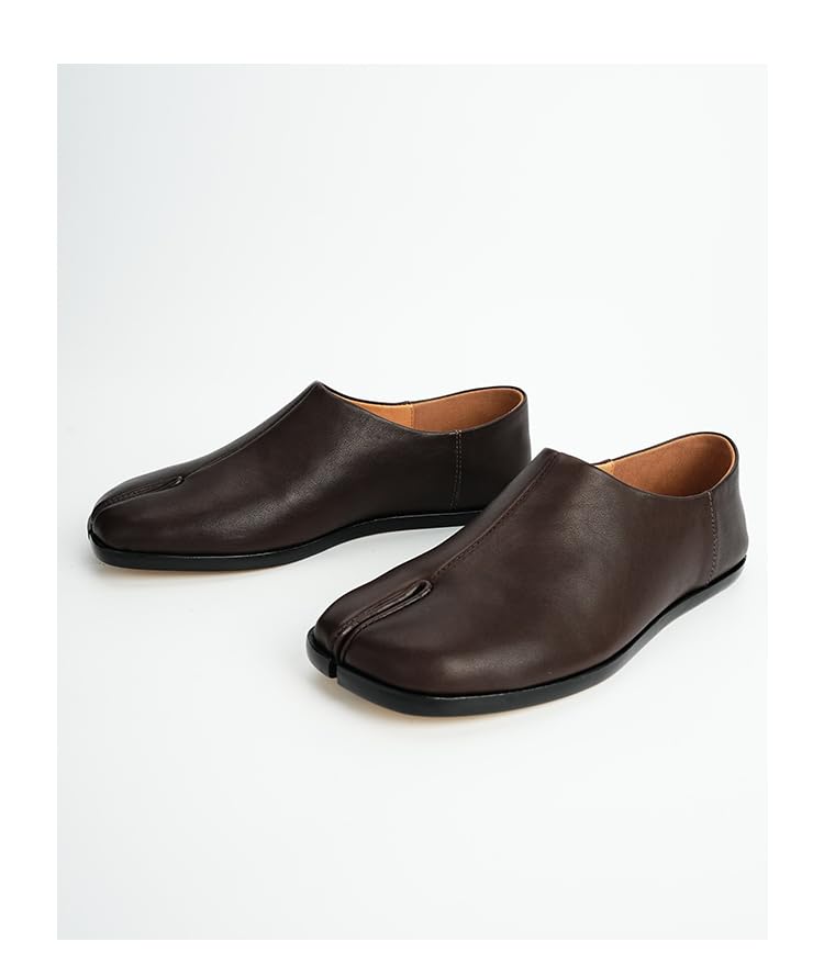 Image of UBWDU Split Toe Shoes Tabi Shoes Women Wide Width Round Toe Ballet Flats for Women