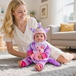 BABESIDE Poupée - 15-Inch Poupée réaliste avec les yeux bleus, corps doux dans la vie hors de la licorne comme des poupées qui cherchent réel pour 4 5 6 7 8 9 Années Fille, cadeau d'anniversaire et jeu de prestance