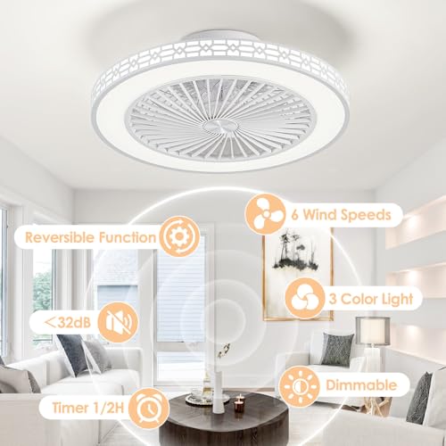 Ventilateur plafond réversible blanc pour éviter la chaleur - 4