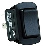 JR Products 13865 Water Resistant Mom-On/Off/Mom-On Reversing Switch , Black