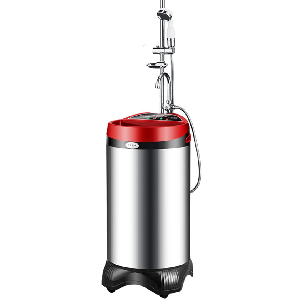 Calentador de Agua eléctrico instantáneo, Calentador de Agua portátil para Acampar al Aire Libre con Cabezal de Ducha y Grifo, Adecuado para la Limpieza de la Ducha, Capacidad de Almacenamiento de a