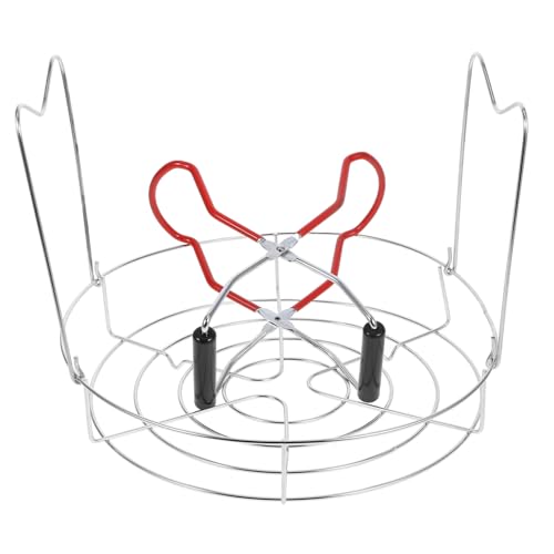 TOPPERFUN 1 Ensemble Support de Bocaux Acier Inoxydable Pince à Conserve Kit pour Cuisine Pique Design Compact Facile