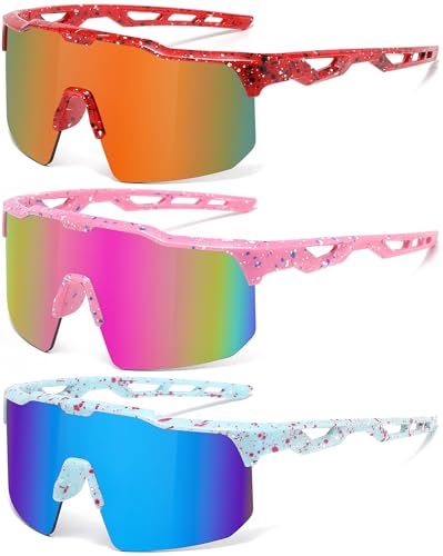 Image of Youth Baseball Sunglasses for Boys Girls Softball Cycling Sports Sunglasses Kids Lightweight UV Protection