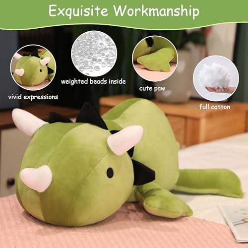 image for SQEQE Weighted Dinosaur Plush, Weighted Dinosaur Stuffed Animal, Dino 