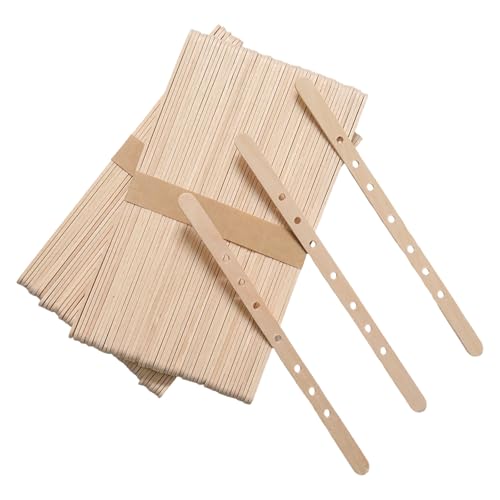 100 Soportes de Mecha de Madera para Velas con 7 Agujeros