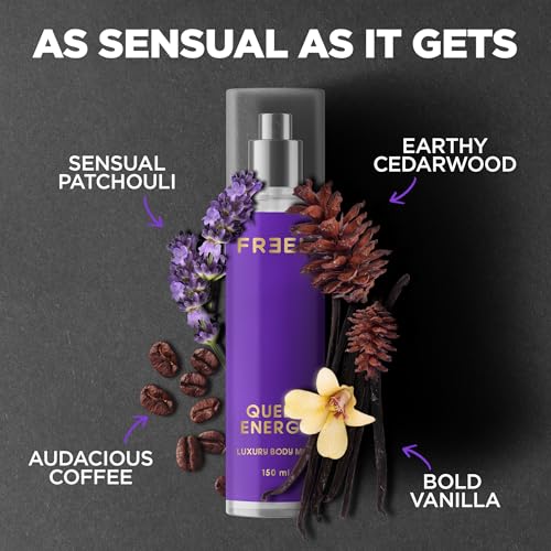 Image of BEARDO Freed Queen Energy Luxury Body Mist 150ml | Vanilla, Coffee, Woody Body Spray for Women | Smell Expensive Perfume for Women | Body Mist Woman Long Lasting | Long- Lasting Fragrance Perfume