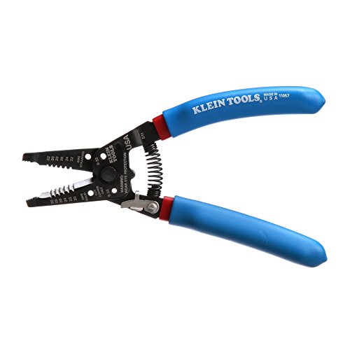 Image of Klein Tools 11057 Wire Cutter /Stripper, Made in USA, Heavy Duty Cutter for 20-30 AWG Solid and 22-32 AWG Stranded Wire