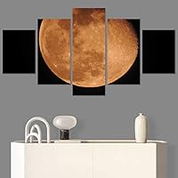 SIGNWIN 5 Panel Canvas Wall Art Astronomy & Space Contemporary Cosmic Dramatic Green Group Photography Realism Ultra for Home Decorations Ready to Hang - 60