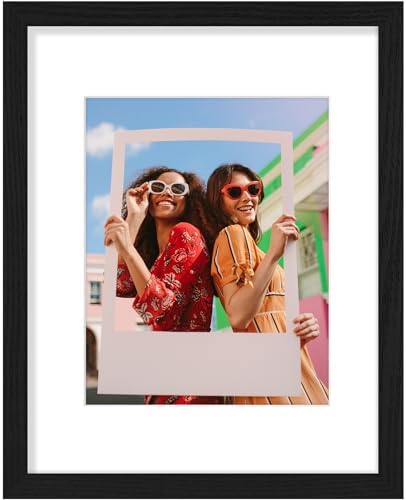 Vittanly 11×14 Picture Frame, Display Pictures 8×10 with Mat or 11×14 without Mat, Photo Frame for Wall Mounting, Black, 1 Pack