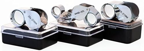 GC - 3pc Jewelry Eye Loupe Set 10x 30x + 10x&20x Dual Magnifying Loupe Magnifier Glass Lens Chrome Plated Body US FASTPER