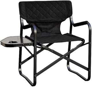 Onway OW-N65T-R Director Chair with Side Table / Rhombus Folding Outdoor Chair, Cheap Stylish, Compact, High Back, Reclining, Lightweight, Solo, Low, Indoor, Low Chair, Folding Chair, Telework, Tired Free, Portable, Portable, Fishing, BBQ, Outdoor, Space Saving, Events, Simple