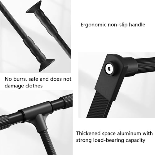 Tringle de penderie rétractable en métal durable pour meuble de rangement