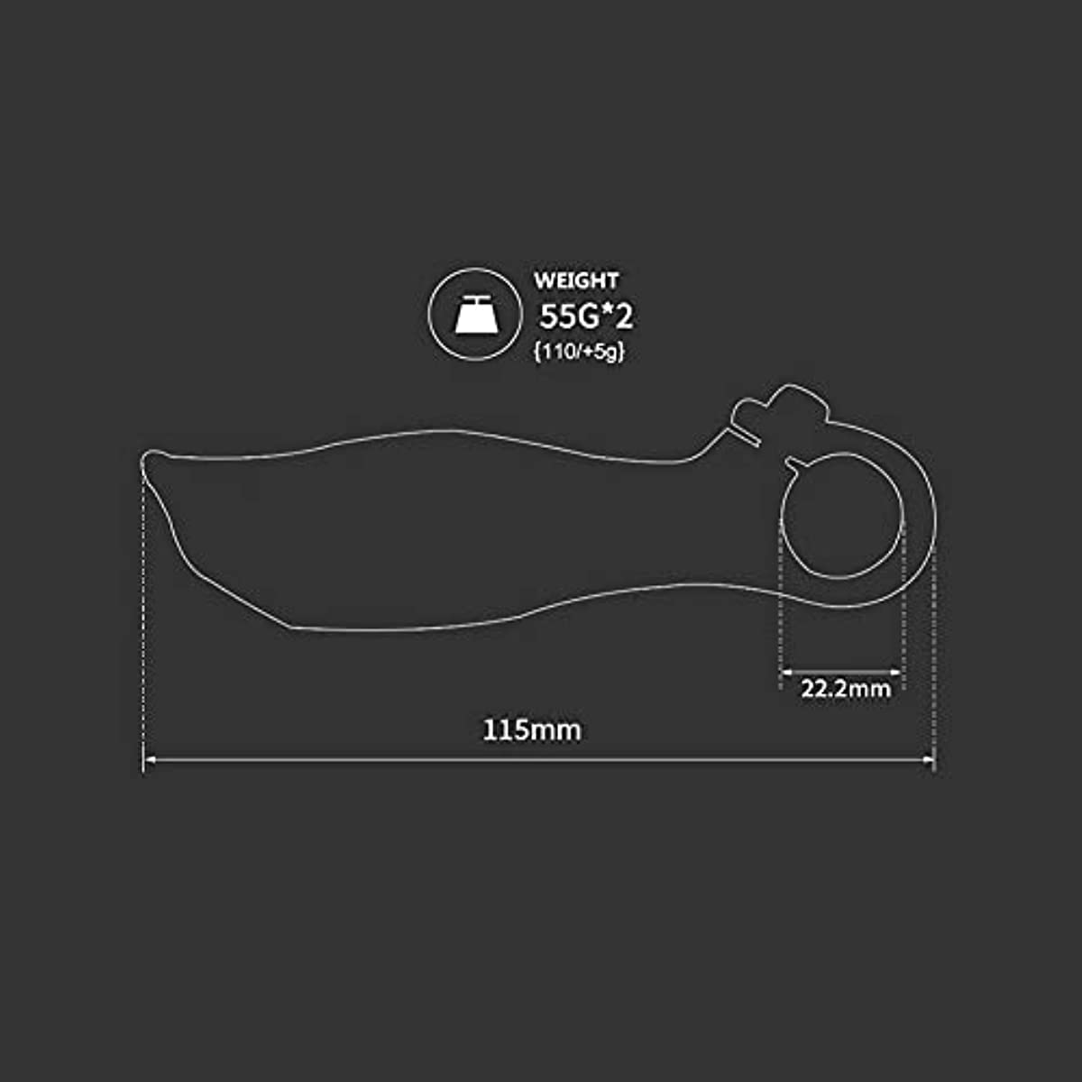 Maniglie ergonomiche della barra della maniglia della bicicletta, estremità della barra della bicicletta della fibra di carbonio, manubrio del resto della bicicletta, 22.2mm 7/8" (1 paio)