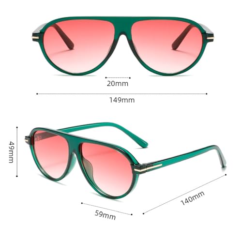 Retro Unique Punk Pilot Sunglasses Women Fashion Clear Gradient Shades UV400 Men Punk Orange Sun Glasses2