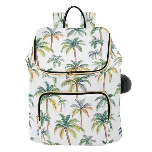 Simple Summer Palm Trees Designed Backpacks for Women Fashion Casual Travel Shoulder Bag for Gym Work Travel bolso de para mujer avion