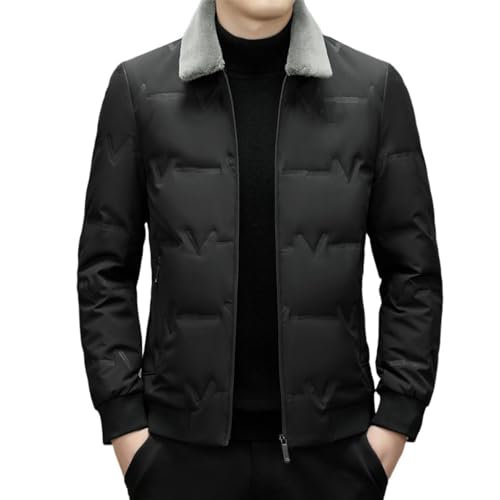 Manteau en duvet pour homme avec col détachable style décontracté