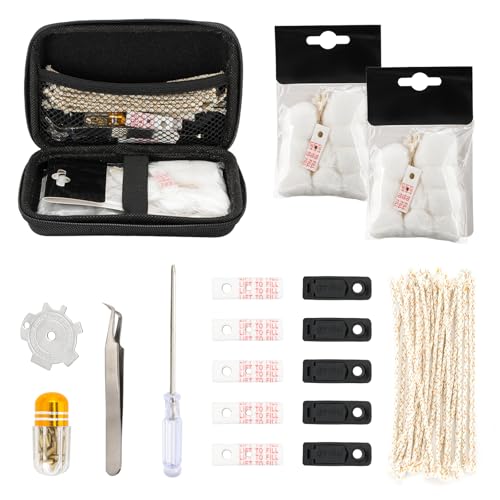 Image of Repair Kit Compatible with Zippo,Replacement Parts Includes Cotton,Flint,Wick,Pad,Tool Compatible with Zippo Accessories